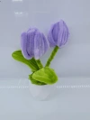 Finished product: Twisted stick sunflower tulip simulation flower book study desk decoration, small potted plant for Teachers' Day decoration Item Picture
